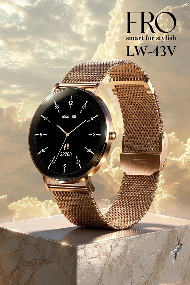 FRO Lw-43v Ultra Ince Şık Akıllı Saat,sağlık Takibi, Uzun Şarj Süresi